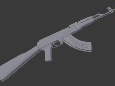 Ak-47 rifle Free 3D model get