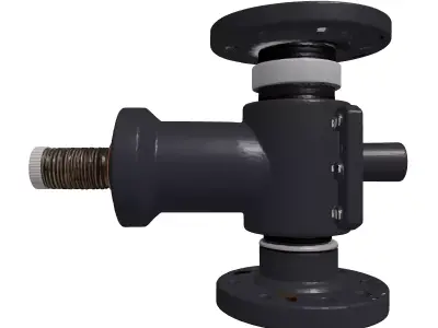 Industrial Valve Flange Assembly 3D model