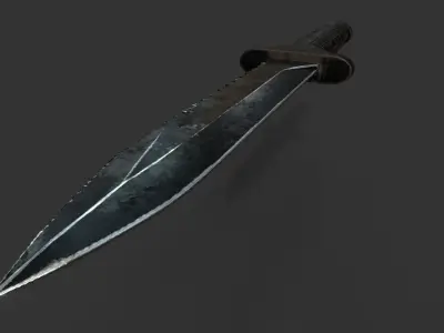 Low Poly Combat USSR knife OTs-04 Low-poly 3D model
