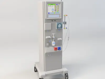Dialysis machine - Healthcare and medical device Low-poly 3D model