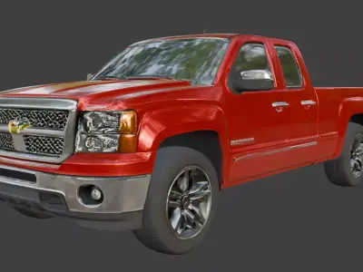Vintage Rusty Pickup Truck 3D Model 3D model 16