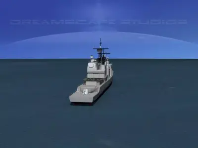 Ticonderoga Class Cruiser CG64 USS Gettysburg 3D model