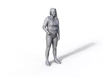 Figure Charlotte typ G for ship model railway diorama 3D print model