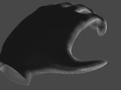 Scifi Electronic Glove  Low-poly 3D model