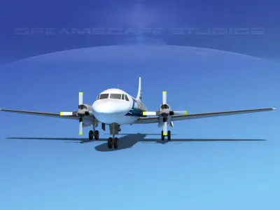 Convair CV-580 Republic 3D model