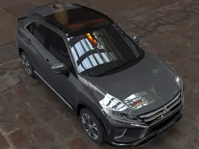 mitsubishi eclipse cross grey  3D model