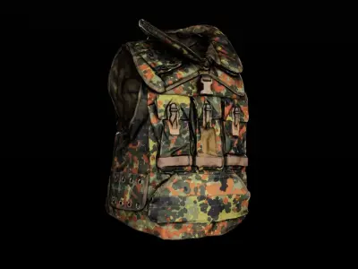 Military Body armor of Bundeswehr Uniform 24 Low-poly 3D model