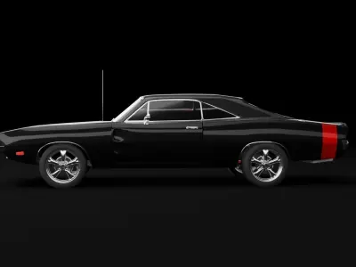 Dodge Charger  RT 1969 Free 3D model