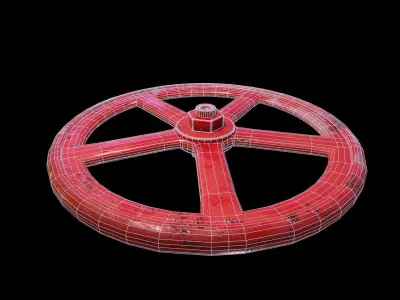 Valve spherical pump wheel Low-poly 3D model