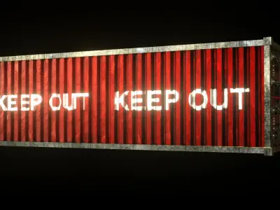 trailer cargo container Low-poly 3D model