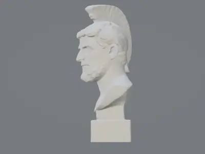 ancient Greek marble head statue 3D print model