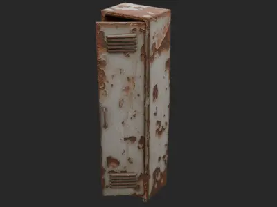Abandoned Locker Low-poly 3D model