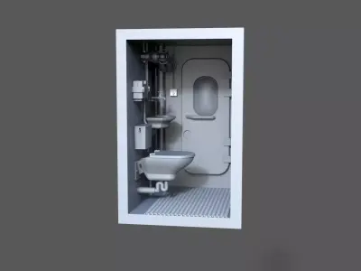 Washroom for ship models 3D print model