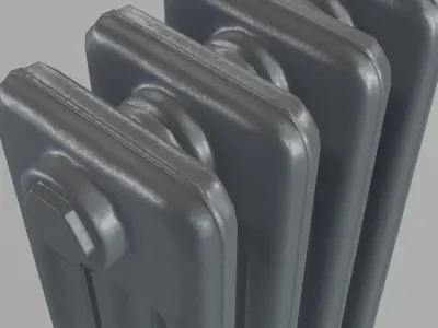 Classic Cast Iron Radiator 3C4 3D model