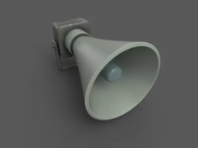 Vintage Alarm Siren Low-poly 3D model