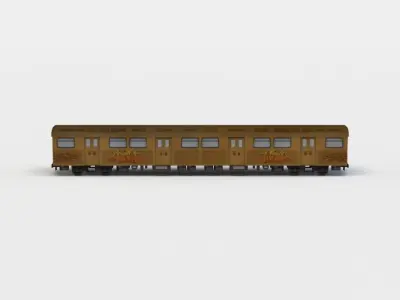 Subway train Low-poly 3D model order