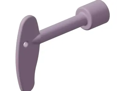 Plastic Elevator Triangle Spanner Toy 3D model