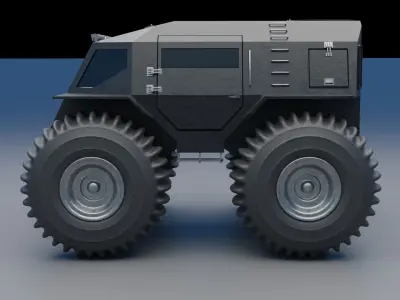 Military Truck Low-poly 3D model