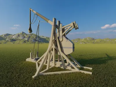 Medieval Catapult 3D model buy