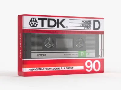 Cassette Tape - TDK D90 1986-1987 US 
