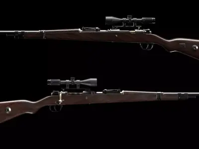 Kar98k two rifles 3D model