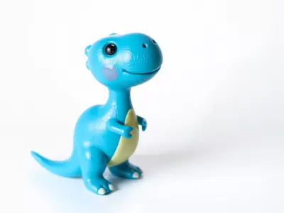 Blue Dino Character model pack Low-poly 3D model