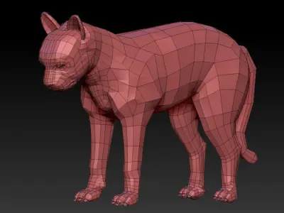 3D CAT LOWPOLY Low-poly 3D model