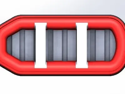 inflatable boat 3D model