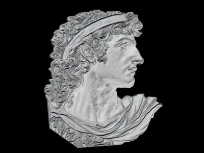 Alexander the Great reliaf 3D print model