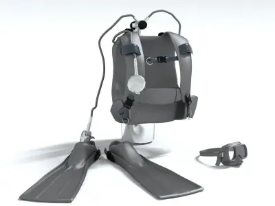 laos Dive Equipment Low-poly 3D model