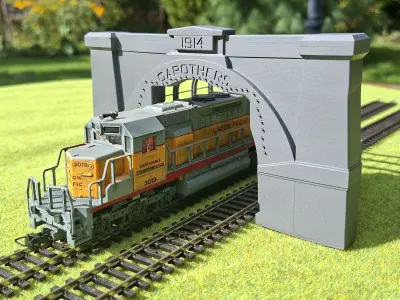 Randolph and Carothers tunnel portals USA 1-87 resin 3D print model