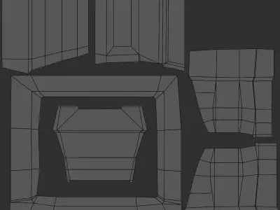 Old Television Low-poly 3D model