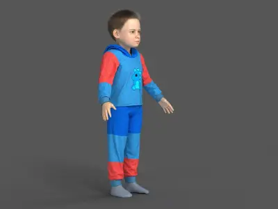 Luca Realistic Child Boy Character 3D model