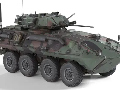 5 Military Vehicles Collection v9 Low-poly 3D model