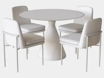 jack dining chair and silhouette table 3D model