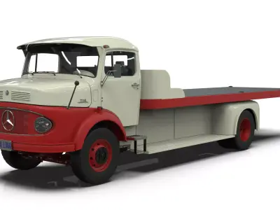 Mercedes-Benz LAK 710 4x4 Car Carrier Truck 3D model