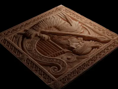 Bragi CNC 3d Print High Relief Sand Casting 3D print model
