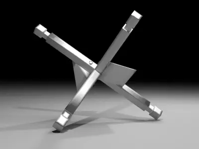 Military Barricade - Hedgehog Anti-Tank 3D model