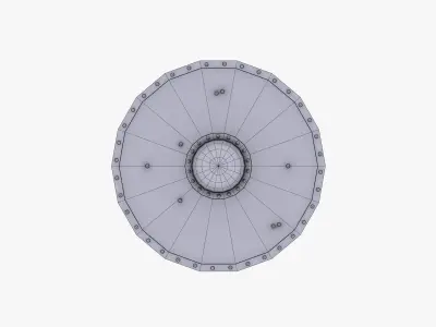 Viking shield Low-poly 3D model 33