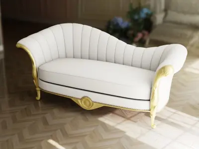 Furniture Sofa Chaise Lounge Low-poly 3D model
