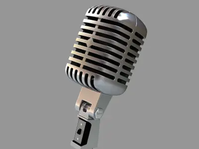 Microphone vintage 3D model