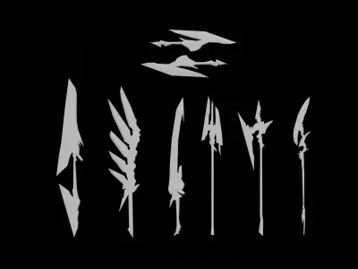 Fantasy Weapon Pack Low-poly 3D model