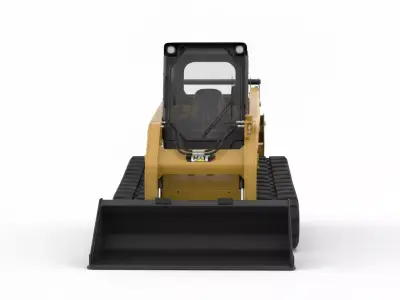 Compact Track Loader Low-poly 3D model