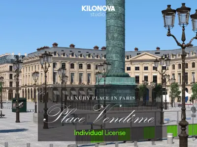 Paris Place Vendome Non Commercial License 3D model