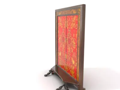 Baroque Red Divider model pack Low-poly 3D model
