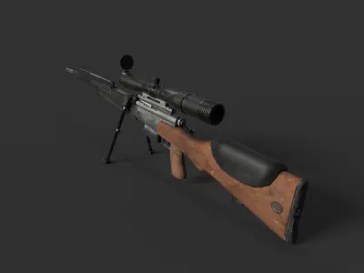 Weapon for mobile game Free low-poly 3D model