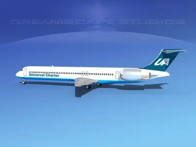 McDonnell Douglas MD83 Universal Airlines 3D model