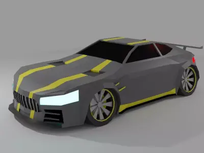 Mercedes AMG GT Free low-poly 3D model