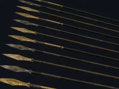 Amazon Spear Low-poly 3D model