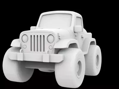 Cartoon Jeep Adventure 3D print model